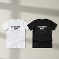tu diseño aquí playera personalizada sublimación, vinil o dtf.
